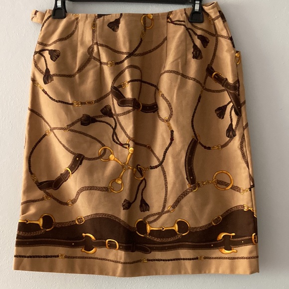 NWOT TALBOTS petites A-Line Brown Skirt 8 - Picture 6 of 8